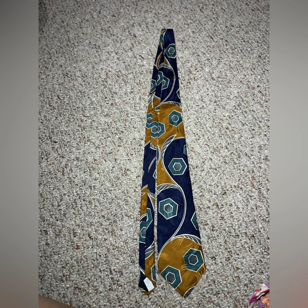 Two (2) Oscar De La Renta 100% silk patterned ties